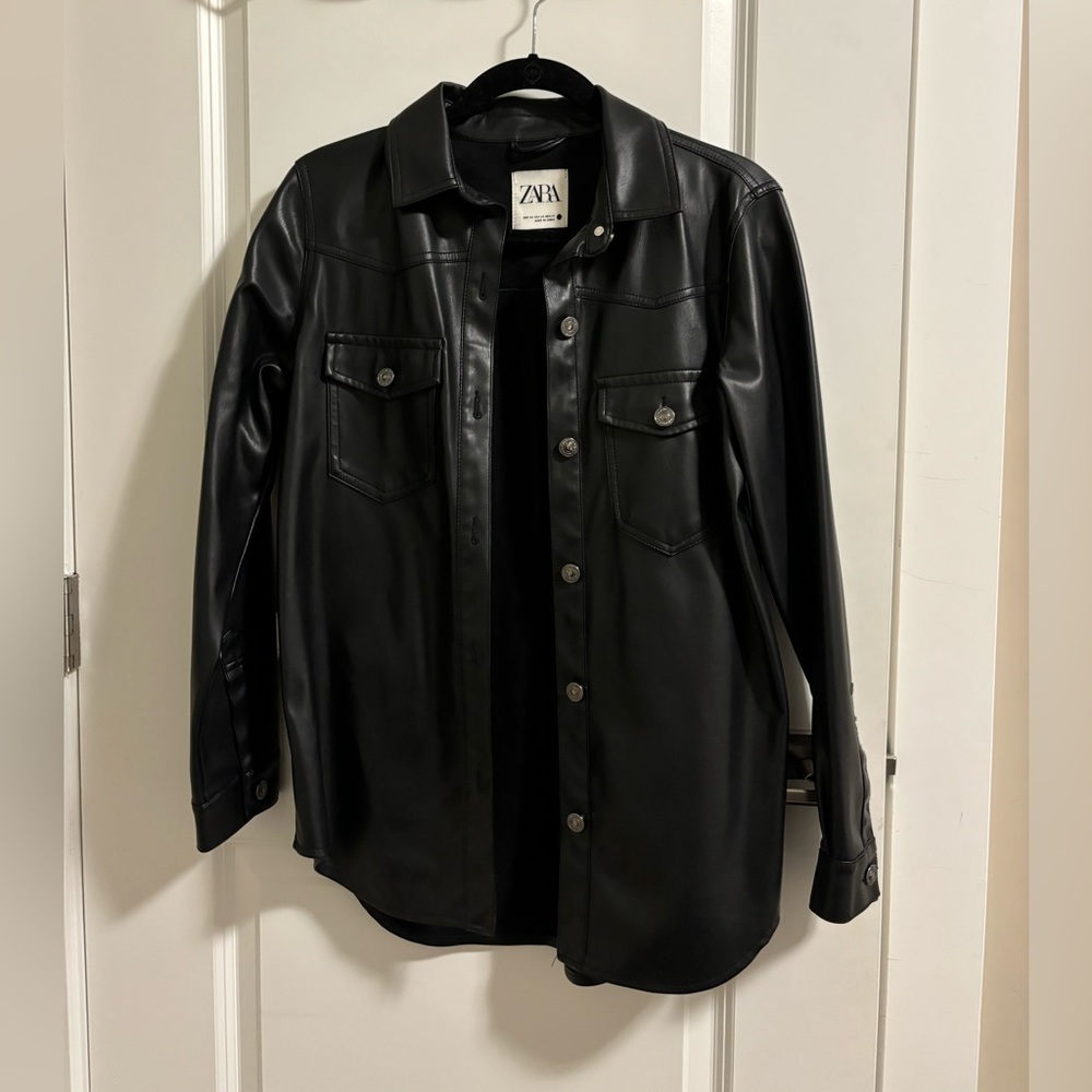 Faux leather jacket